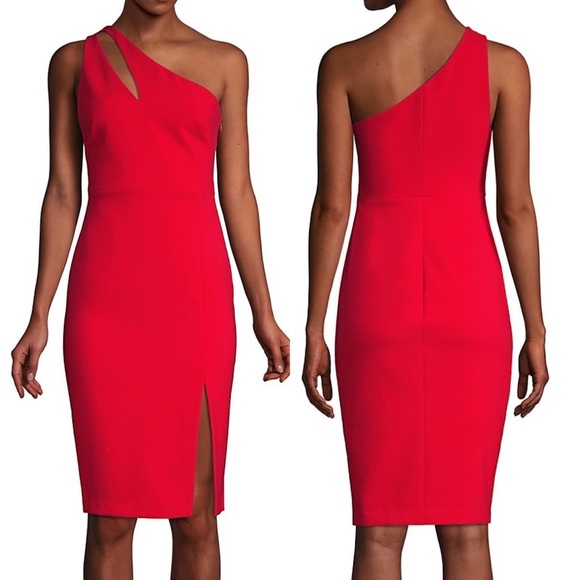 Likely Dresses & Skirts - NWT Likely Red One Shoulder Cutout Lisette Dress